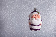 Christmas tree decoration on a silver background 