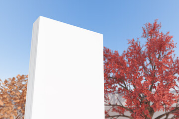 Aufkleber - Mockup White Blank Advertising Billboard Poster Template Display. 3d Rendering