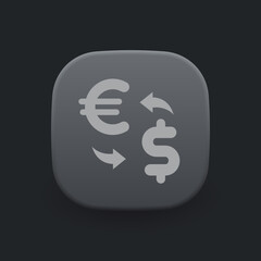 Sticker - Exchange Euro to Dollar - Icon