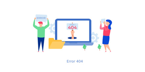 Wall Mural - Error 404 Vector 