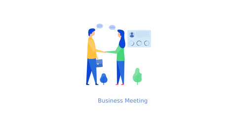 Wall Mural - Business Meeting Illustration 