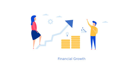 Wall Mural - Finance Growth  Illustration 