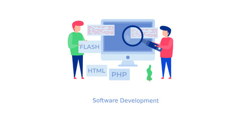 Web Coding Illustration 