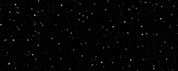 Wall Mural - glint of bright white stars in the night sky