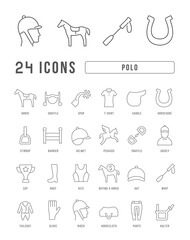 Wall Mural - Set of linear icons of Polo