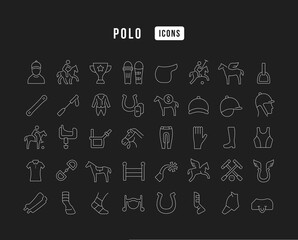 Wall Mural - Set of linear icons of Polo