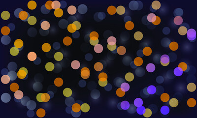 Twilight gold gray Bokeh background Gold and blue
glowing white lights with sparkles. bokeh background. Festive defocused lights. Blurred bright abstract bokeh on light background.