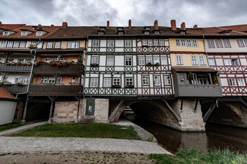 Wall Mural - Kramerbrucke Erfurt Germany near the river in Erfurt Germany