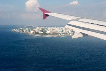Wall Mural - Flying over Maldives