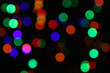 © Studiomiracle - Beautiful Christmas background with a toy on the tree. New Year's toy on the tree. BLURRY LIGHTS BACKGROUND, TWINKLY SHINING BACKDROP