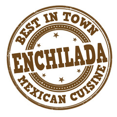 Wall Mural - Enchilada grunge rubber stamp