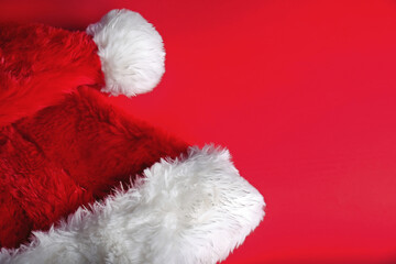 Poster - Red Santa Claus hat for Christmas.
