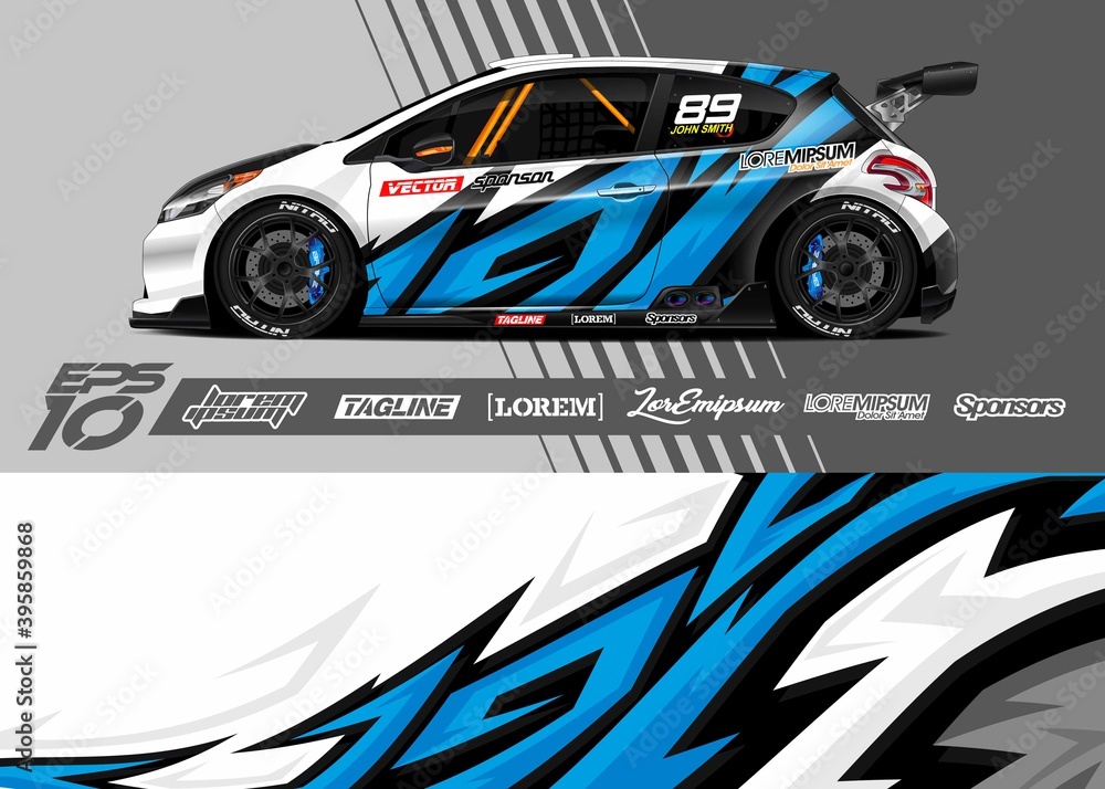 Car wrap decal designs. Abstract racing and sport background for racing ...