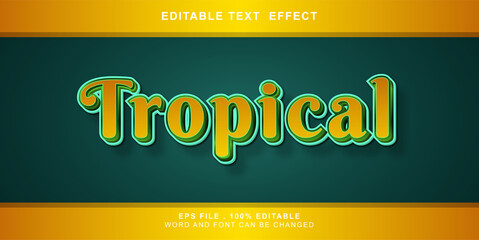 Wall Mural - tropica text effect editable