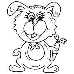 Poster - rabbit cartoon drawing