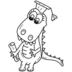 Sticker - Reptile Crocodile Drawing 