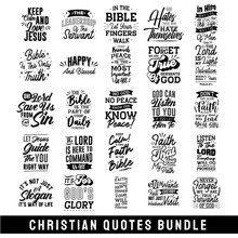 Christian Quotes Bundle, Set Of Christian Quotes Typography Lettering, Religion Quote And Sayings Vector Craft