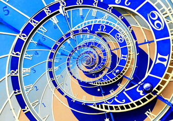Wall Mural - Abstract ancient zodiac clock. Abstract Astronomical clock.
