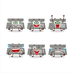 Poster - Cartoon character of digital weight with smile expression