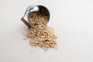 Canvas Print - Small organic oat flakes