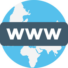 Wall Mural - www flat vector icon