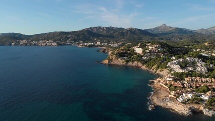 Poster - Aerial view Santa Ponsa coastal town in Majorca. Spain