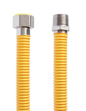 Flexible Gas Appliance Connectors. Internal (female) And External (male) Thread. Isolated On A White Background.