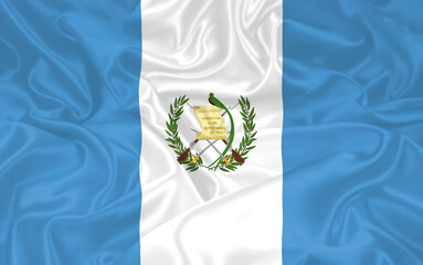 Guatemala Flag waving. National flag of Guatemala with waves and wind. Official colors and proportion. Guatemalan Flag