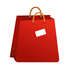 Poster - shopping bag commercial isolated icon vector illustration design