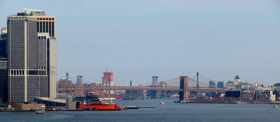 Wall Mural - Brooklyn Bridge in New York. It is one of the oldest roadway bridges in the United States