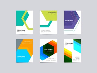 Company Brochure Cover Page, Annual Report Vector Template