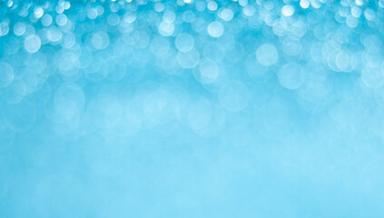 Wall Mural - white light blue glitter bokeh texture abstract background