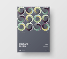 Abstract corporate identity report cover. Geometric circle vector business presentation design layout. Amazing company illustration brochure template.