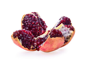 Wall Mural - Fruit pomegranate on white background