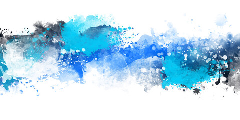 Wall Mural -  Abstract Blue Watercolor Background For Graphic Design
