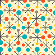 Mid century fifties modern atomic retro colors seamless pattern. Part of collection