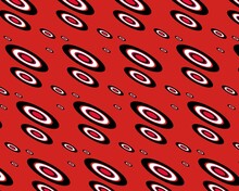 Red Black Geometriies, Seamless Pattern With Red Berries