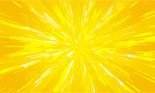 Abstract Yellow Comic Zoom Background. Acceleration Cartoon Super Speed Zoom. Vector Illustration Concept