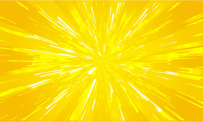 abstract yellow comic zoom background. acceleration cartoon super speed zoom. vector illustration co