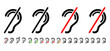 © MarkRademaker - Limited hearing. Deafness symbol and audible sign. Hearing impaired, loss impairment logo. Vector ear pictogram signs. Universal access icon, hard of hearing icons. Assistive listening systems Symbols