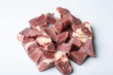 meat steak on white background