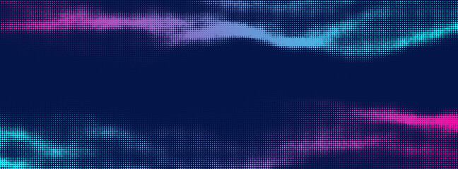 Wall Mural - 3d sunset on the beach. retro palms vector sci fi background. digital landscape cyber surface. 80s p