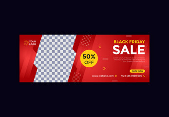 sale banner for social media template