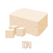 © Aleksa Mikhailechko - Vectopr tofu icon in flat style isolated on white.
