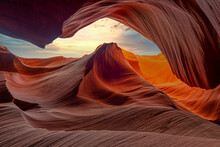 Canyon Antelope Arizona - Abstract Background - Beauty Of Nature Concept. Travel And Art Concept.