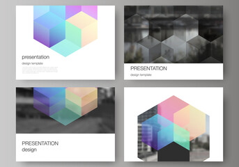 Wall Mural - vector layout of the presentation slides design business templates, multipurpose template with color
