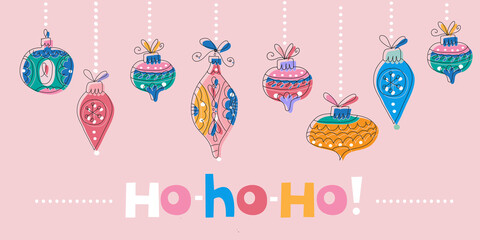 Wall Mural - Ho Ho Ho banner 10