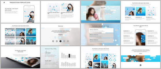Wall Mural - presentation design vector templates, multipurpose template for presentation slide, flyer, brochure 