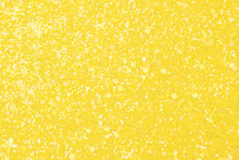 Holographic Bright Yellow Glitter Real Texture Background.