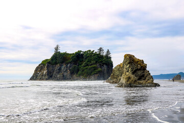 Wall Mural - Beautiful view of the beach in the Olympic National Park, Washington, USA.